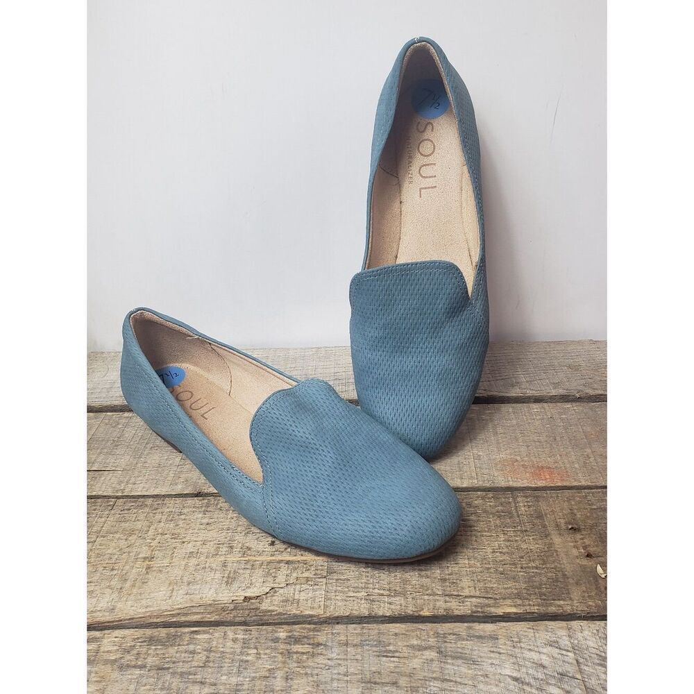 SOUL BY NATURALIZER Cornflower Blue Slip-On Flats 7.5